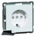 P041311, Nova, Мех-м розетки SCHUKO с защитными шторками, черный, Peha